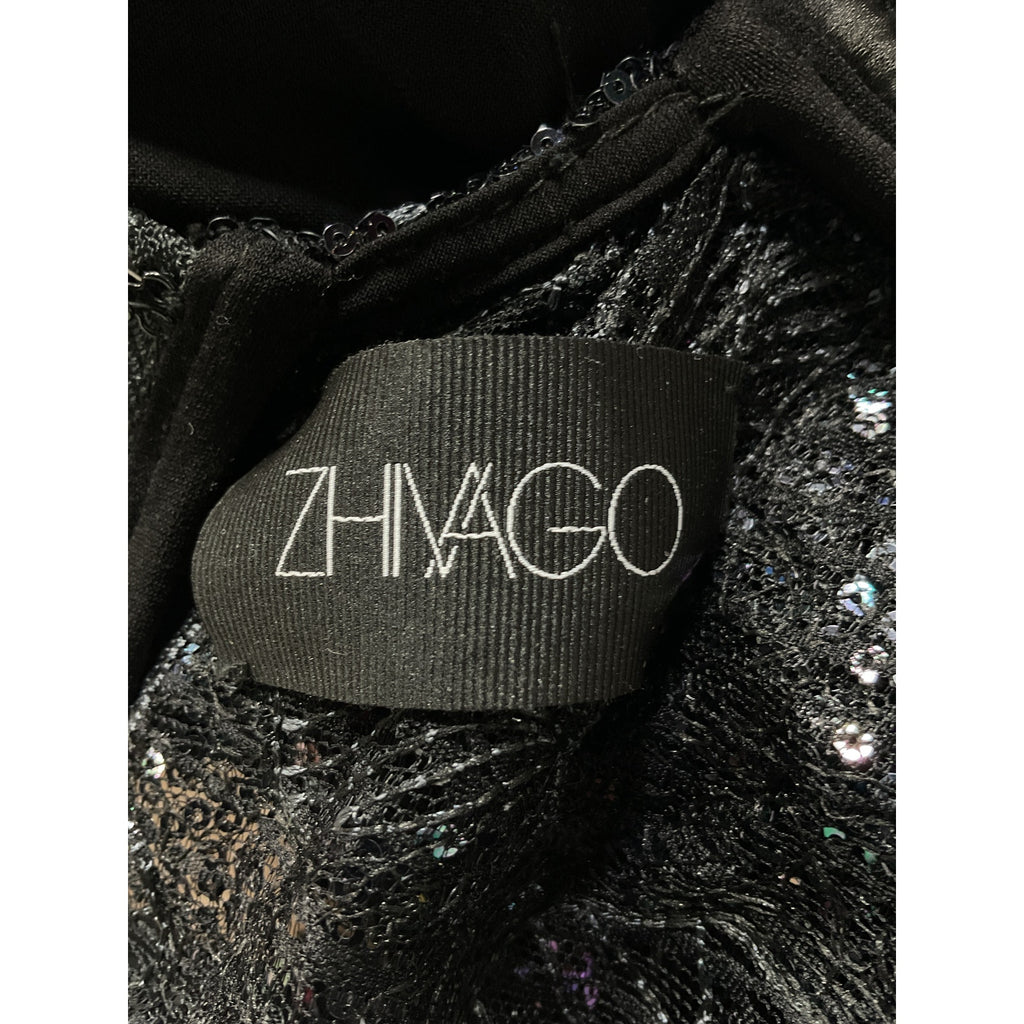 Zhivago 'Camille' Black Sequin Embellished Mini Dress Size 4