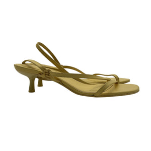 Simkhai Strappy Yellow Cedonia Kitten Heel Sandal Size 37 EU / US 7