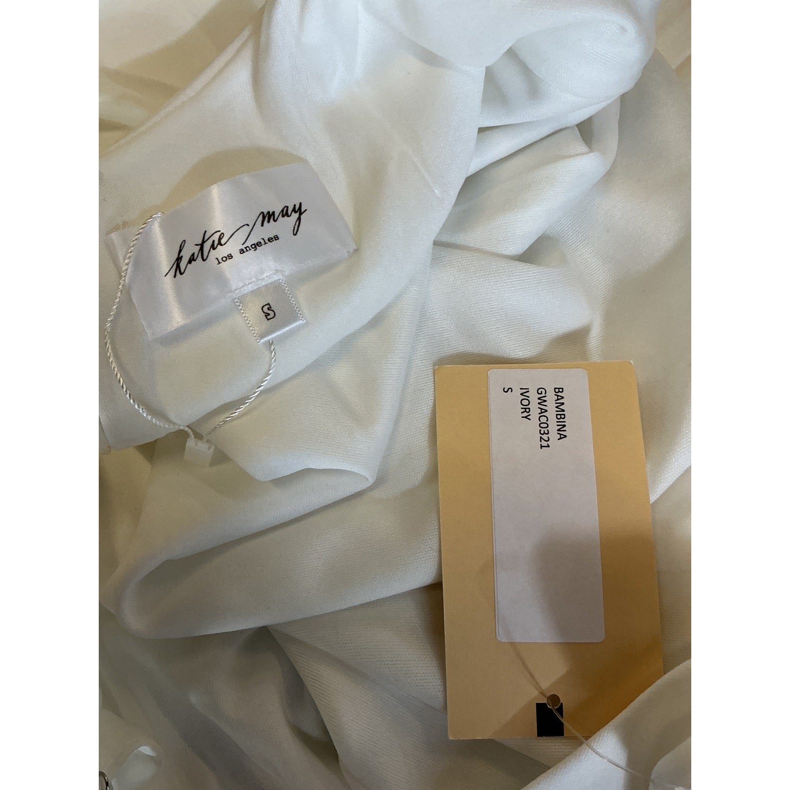 Katie May 'Bambina' White Polyester Gown Size S - NWT