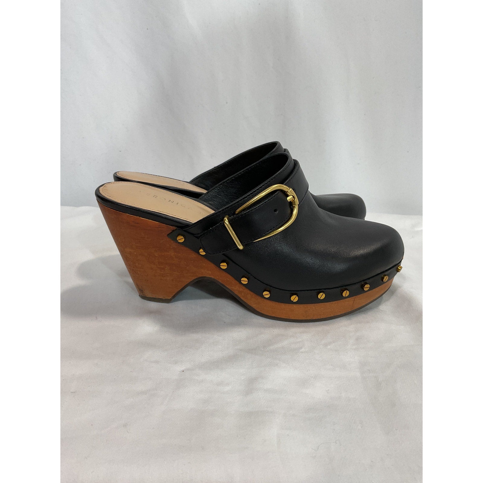 Veronica Beard 'Hendrix' Black Clog Size 6