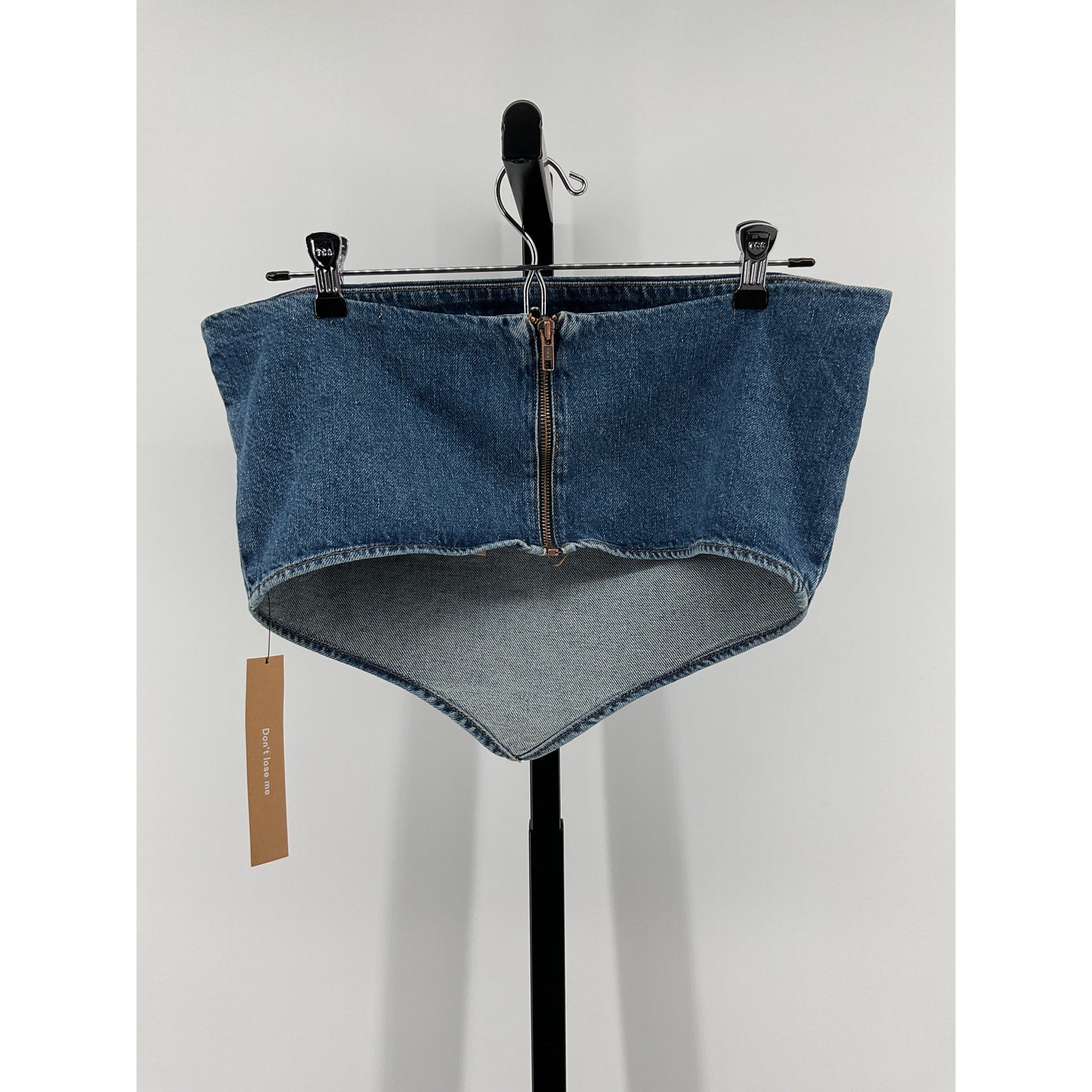Reformation 'Braxton' Blue Cotton Handkerchief Top Size 8 - NWT