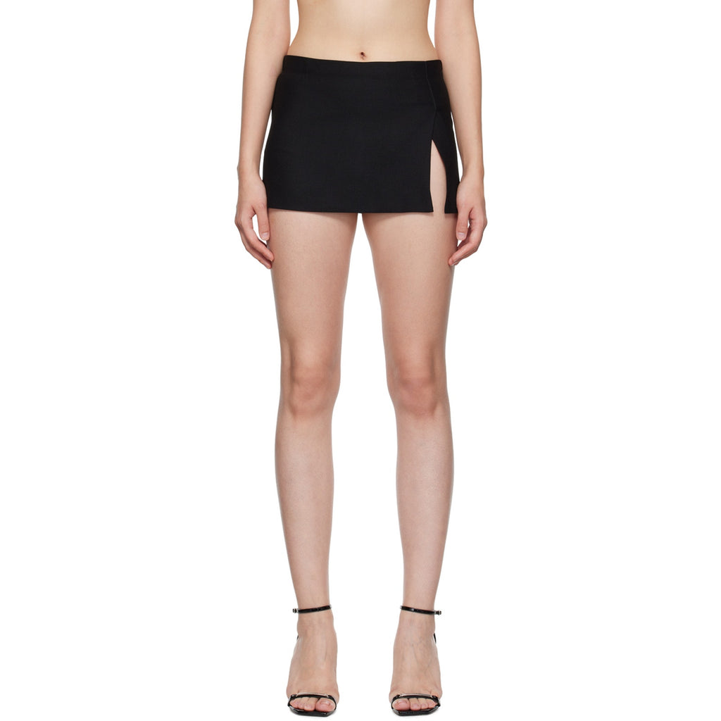 Miaou 'Micro' Black Wool Mini Skirt Size M NWT