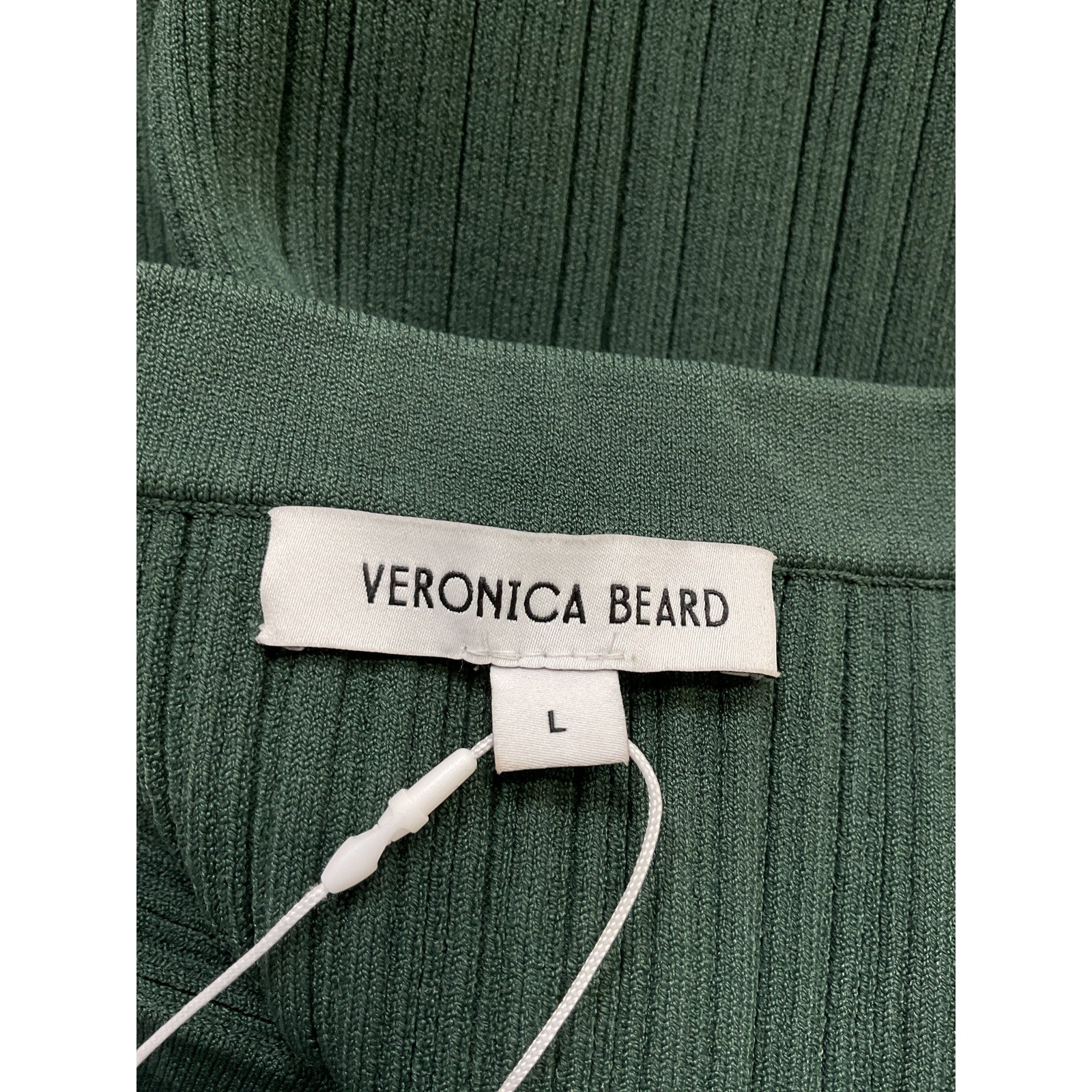 Veronica Beard 'Semma' Green Ribbed Tank Size L - NWT