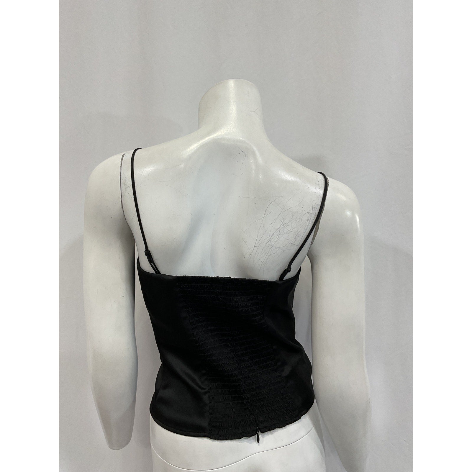 Reformation 'Natalie' Black Acetate Satin Top Size 4