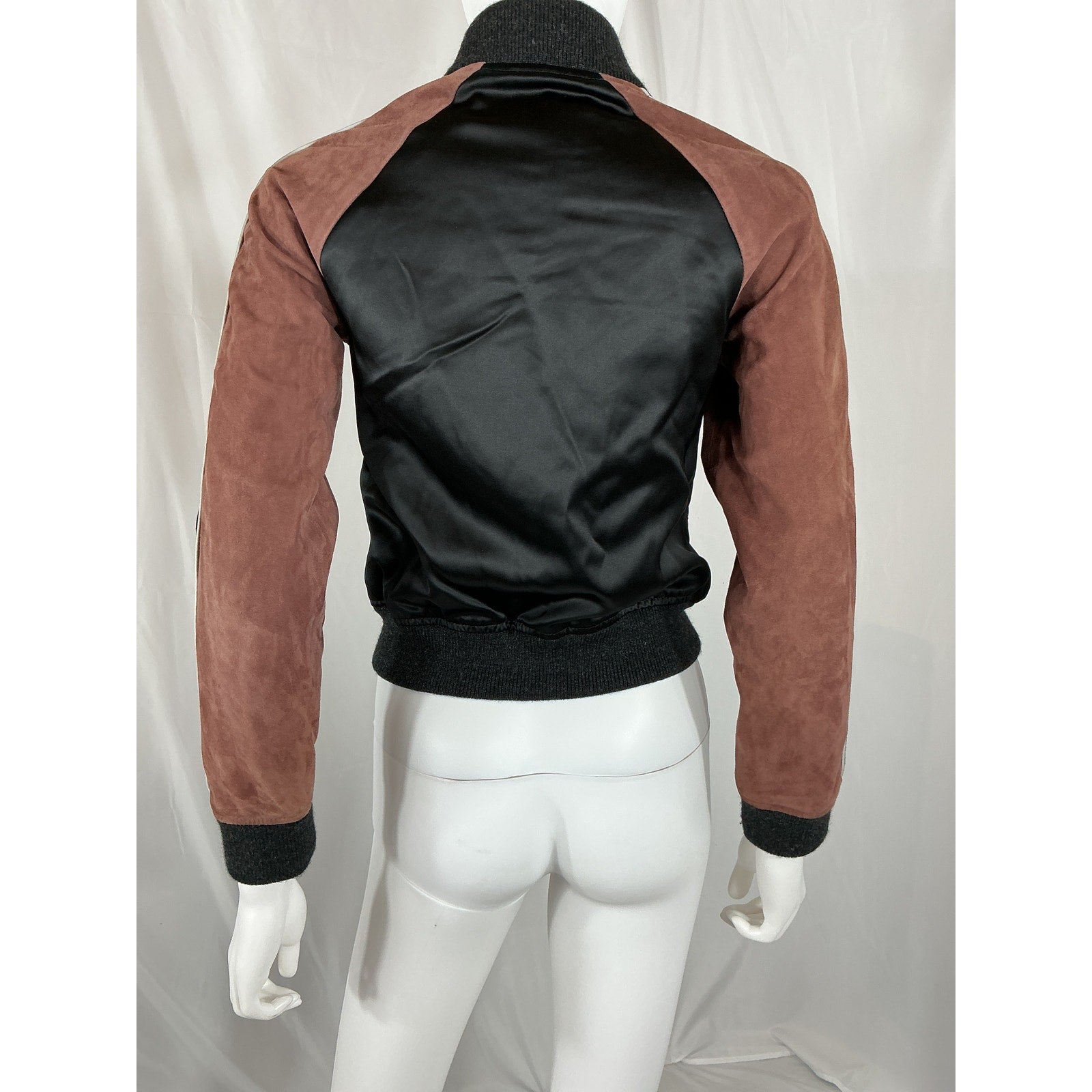Allsaints 'Atley' Black Acetate Bomber Jacket Size XS