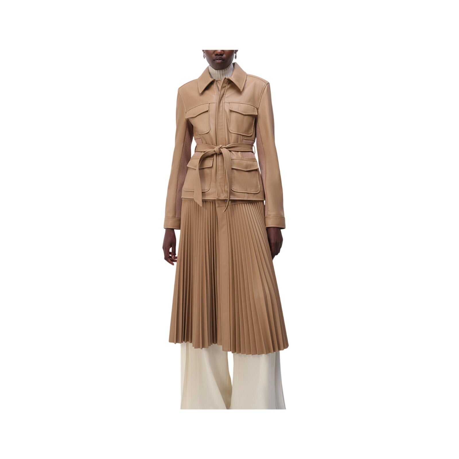 Simkhai 'Romina' Tan Polyester Jacket Size 6