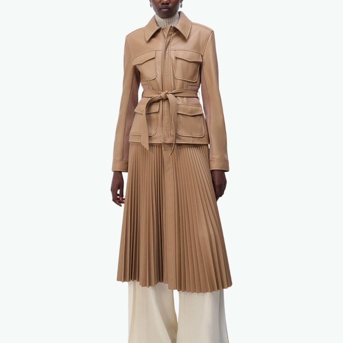 Simkhai 'Romina' Tan Polyester Jacket Size 6