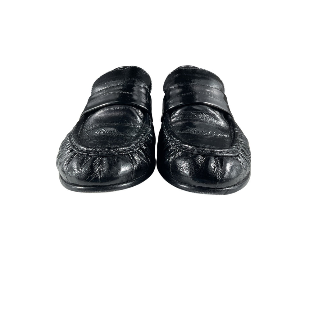 The Row Soft Black Leather Loafer Size 8