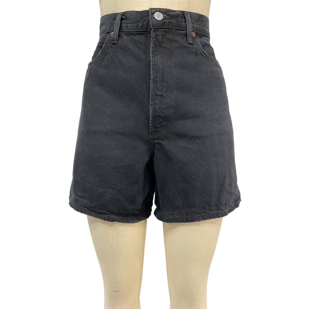 Agolde 'Stella' Black Cotton Short Size 29