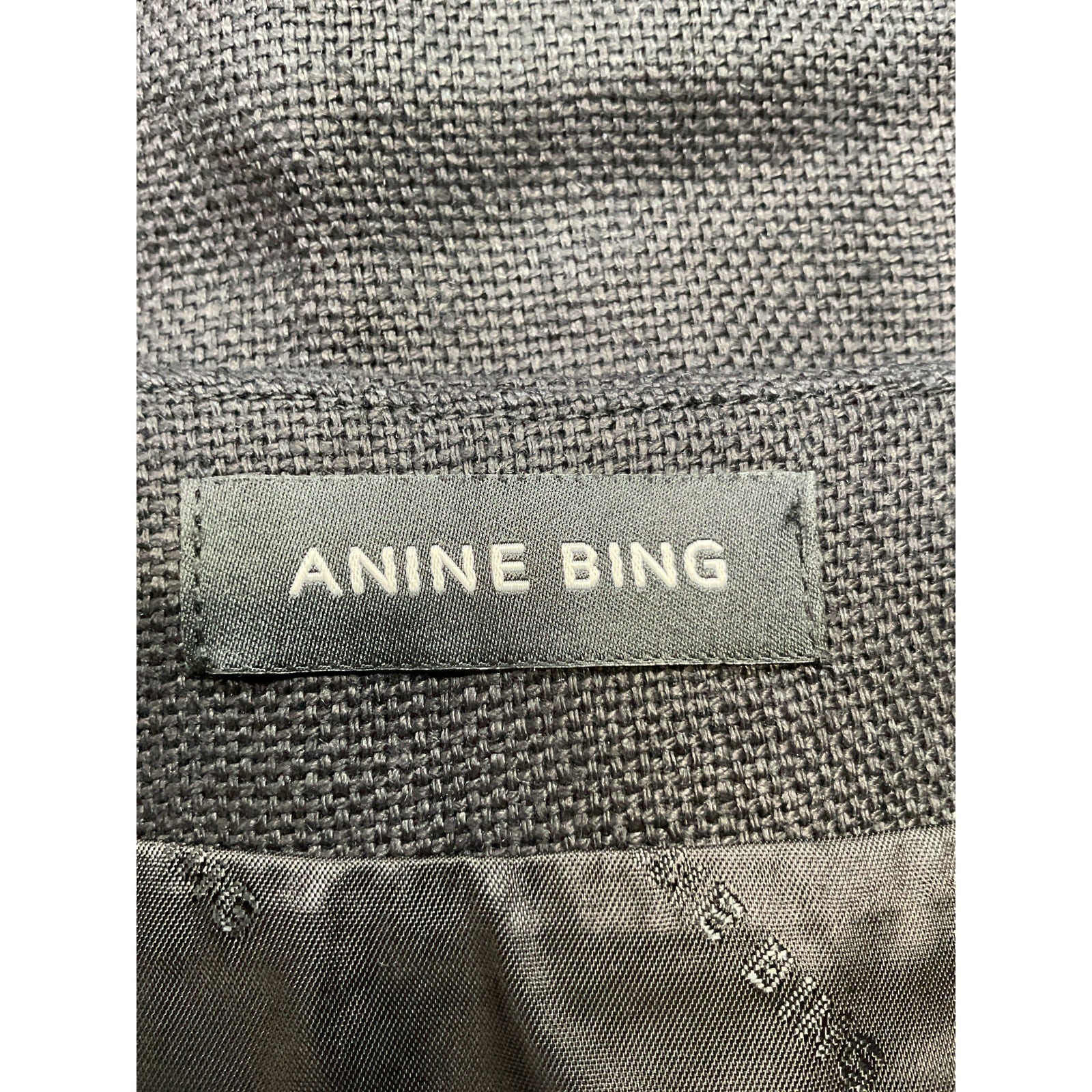 Anine Bing 'Natalia' Black Linen Wrap-Front Mini Skirt Size S