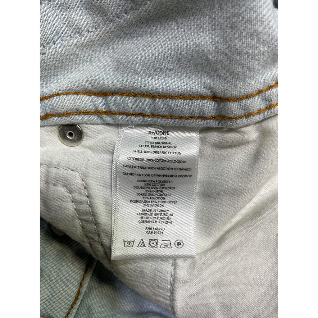 Re/Done Loose High-Rise Blue Cotton Straight Denim Jean Size 26