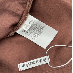 Reformation Oversized Brown Will Shirt Size M