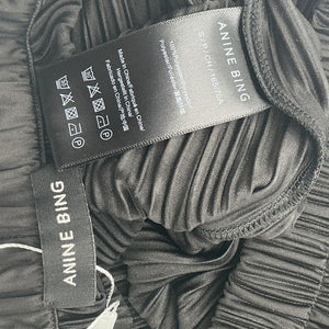 Anine Bing Pleated Black Billie Pants Size S