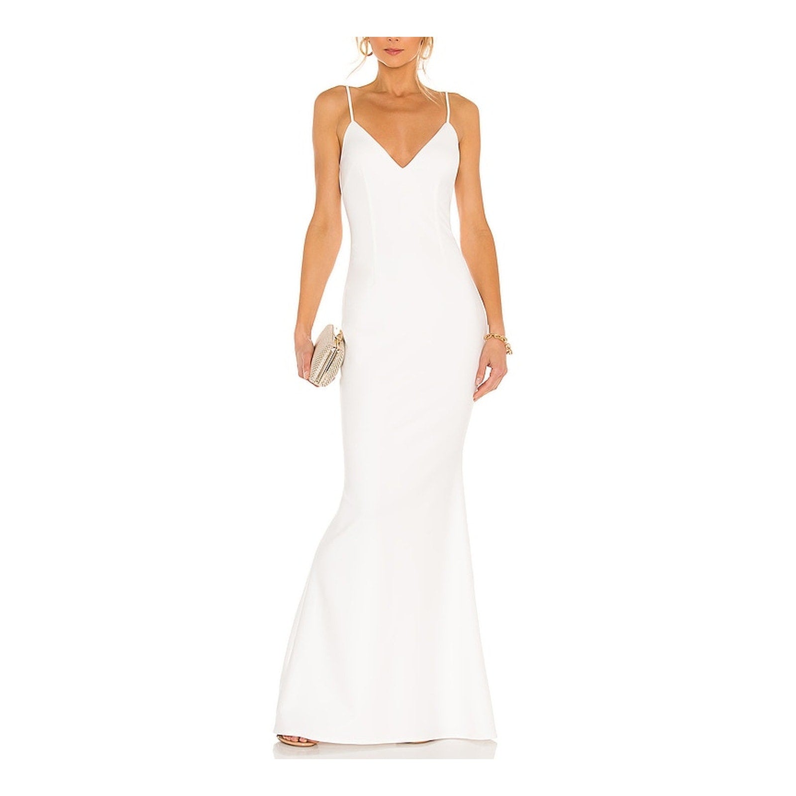 Katie May 'Bambina' White Polyester Gown Size S - NWT