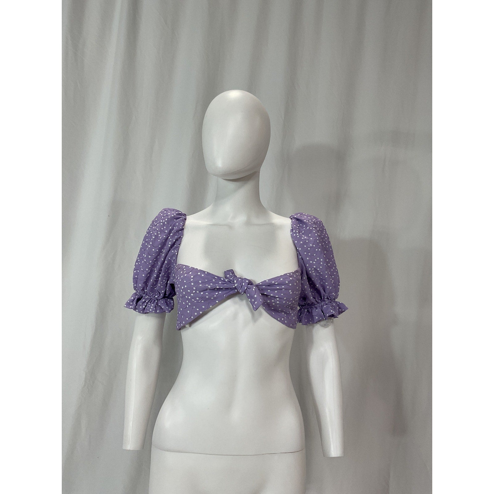 For Love & Lemons 'Chelsea' Purple Crop Top Size XS