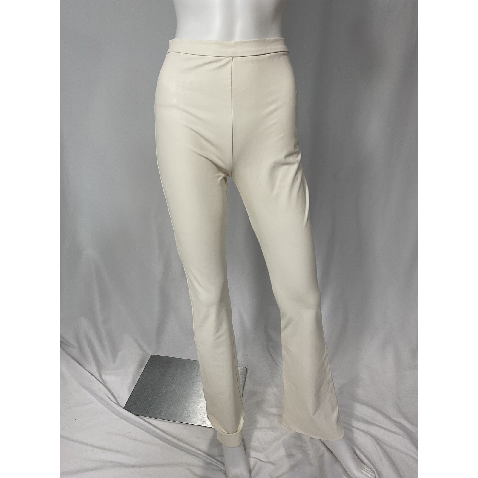 Amanda Uprichard 'Amina' White Faux Leather Pants Size XS