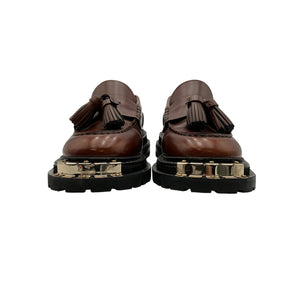Sandro Chunky Brown Tassel Loafers Size 8