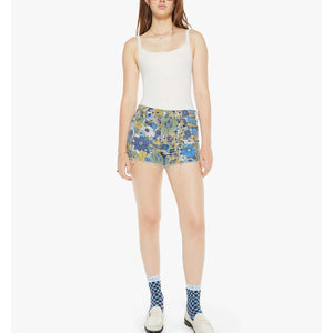 Mother The Tomcat Kick Blue Fray Short Size 25