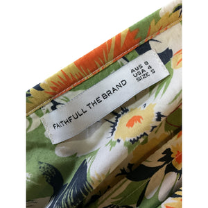 Faithfull The Brand Off-Shoulder Pilotta Floral Pontina Crop Top Size S