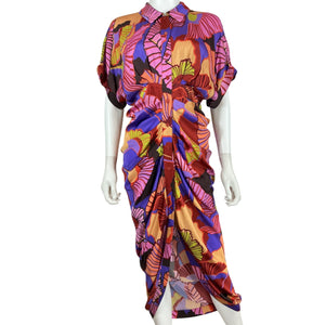 Le Superbe Vibrant Multicolor Miko Shirtdress Size 4