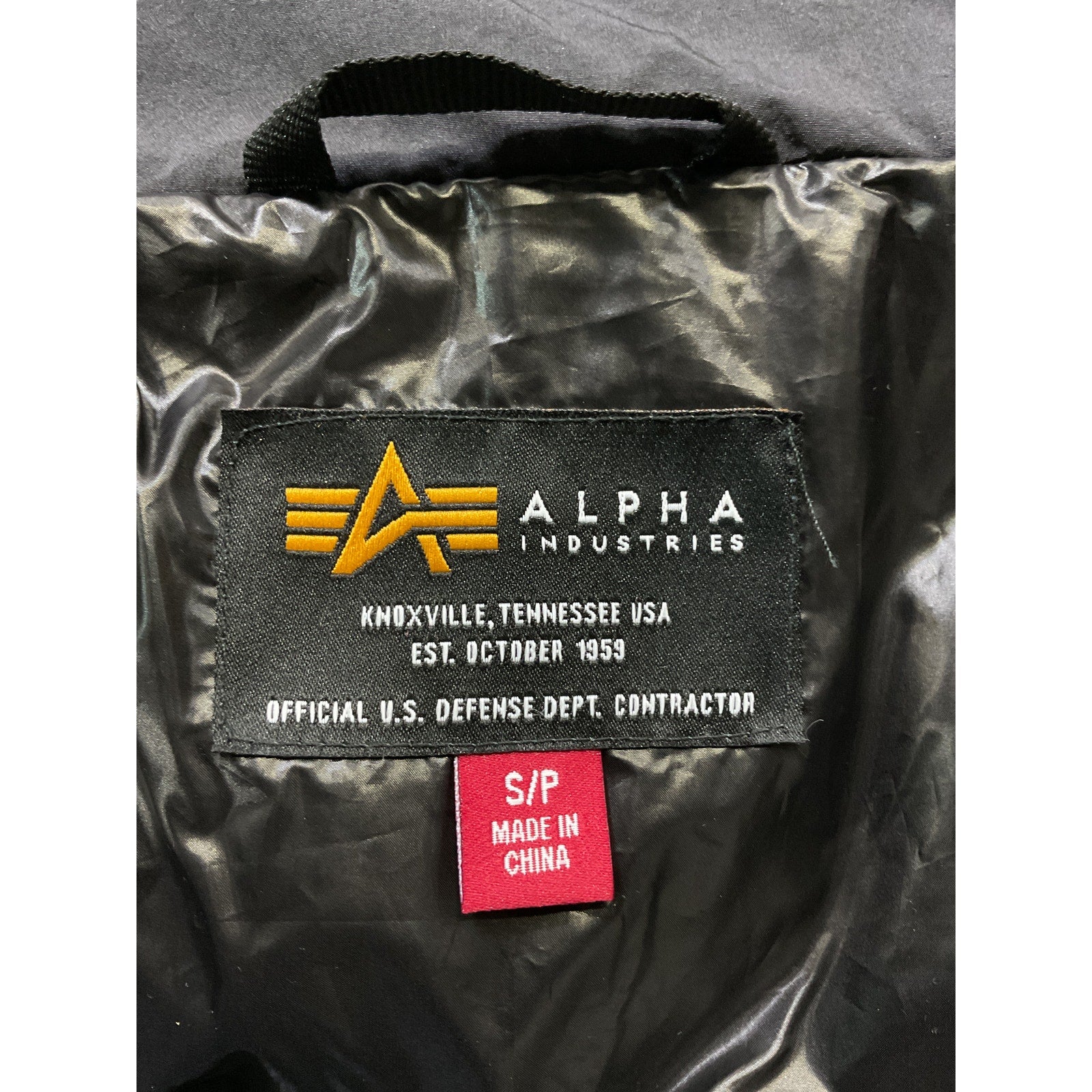 Alpha Industries 'Sierra' Black Vest Size S
