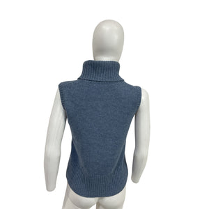 Veronica Beard 'Mazzy' Blue Cashmere Turtleneck Size S
