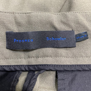 Proenza Schouler Pleated Olive Lightweight Wool Pants Size 6