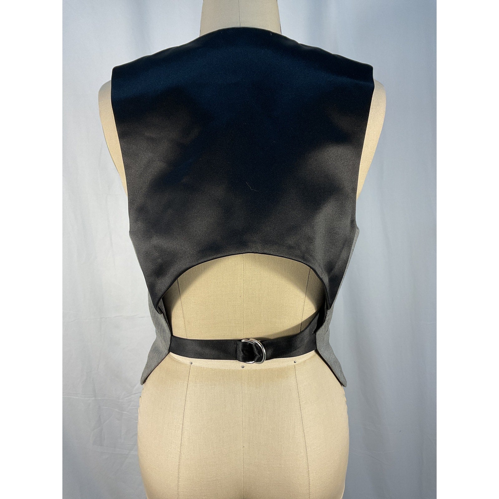 Helmut Lang 'Tux' Black Wool Vest Size 4