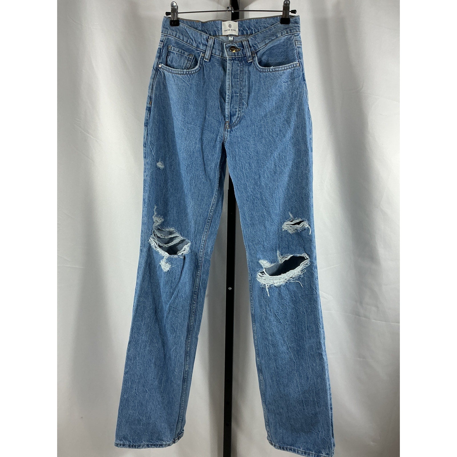 Anine Bing 'Gio' Blue Cotton Jeans Size 25