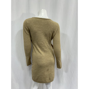 Lpa 'Sean' Tan Acrylic Wrap Dress Size S