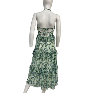 Likely Ruffled Green Dyana Midi Dress Size 00