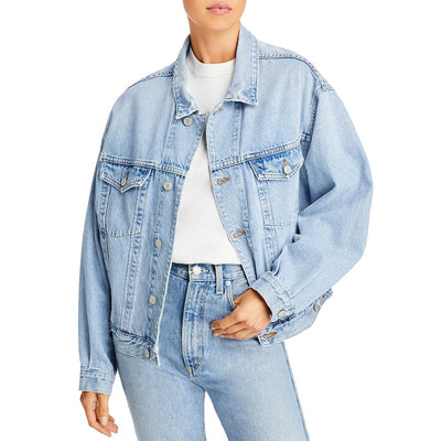 Agolde 'Charli' Blue Cotton Oversized Denim Jacket Size XS