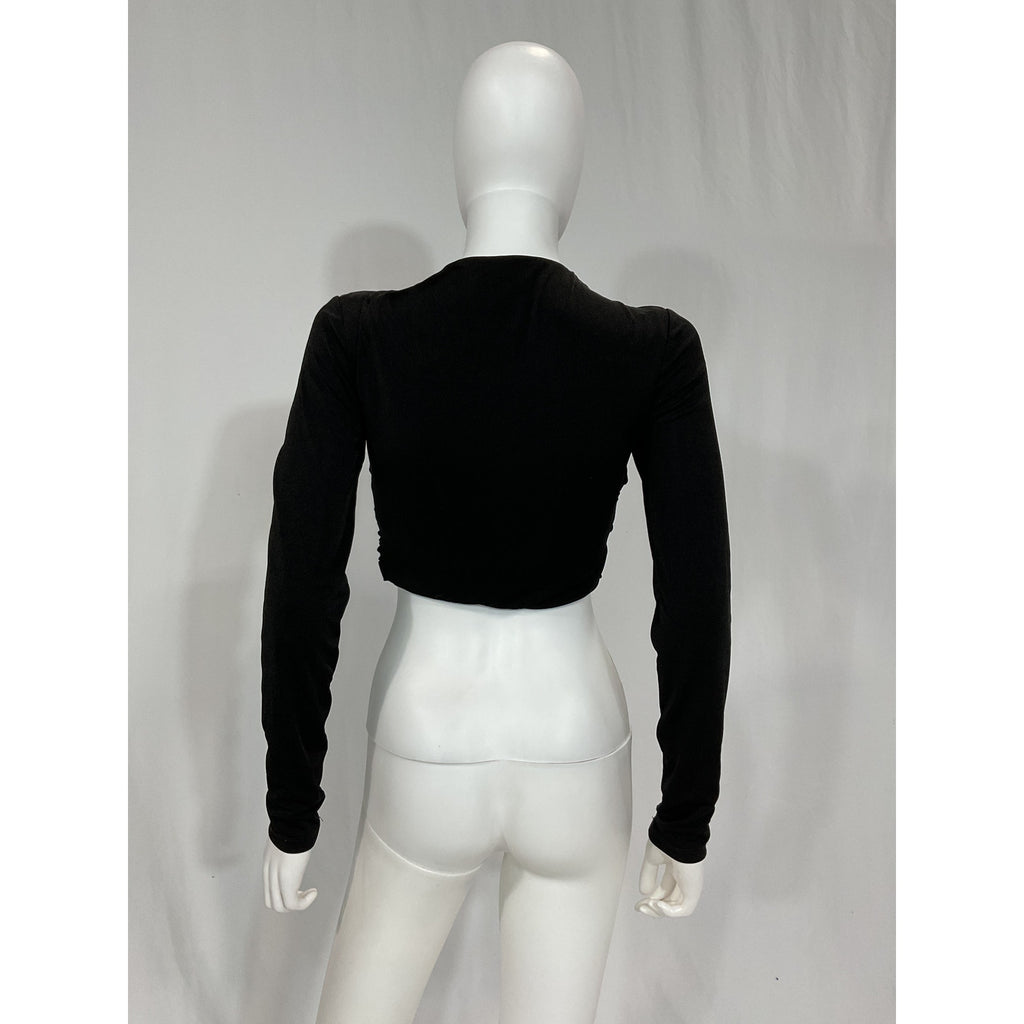 Significant Other 'Arta' Shiny Black Top Size 6