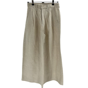 Mother Pleated Cream Pouty Prep Heel Pants Size 25