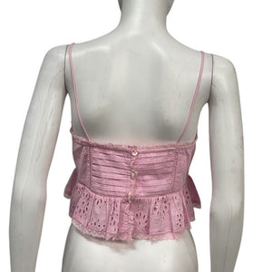 Tularosa Ruffled Pink Genevieve Camisole Size XS