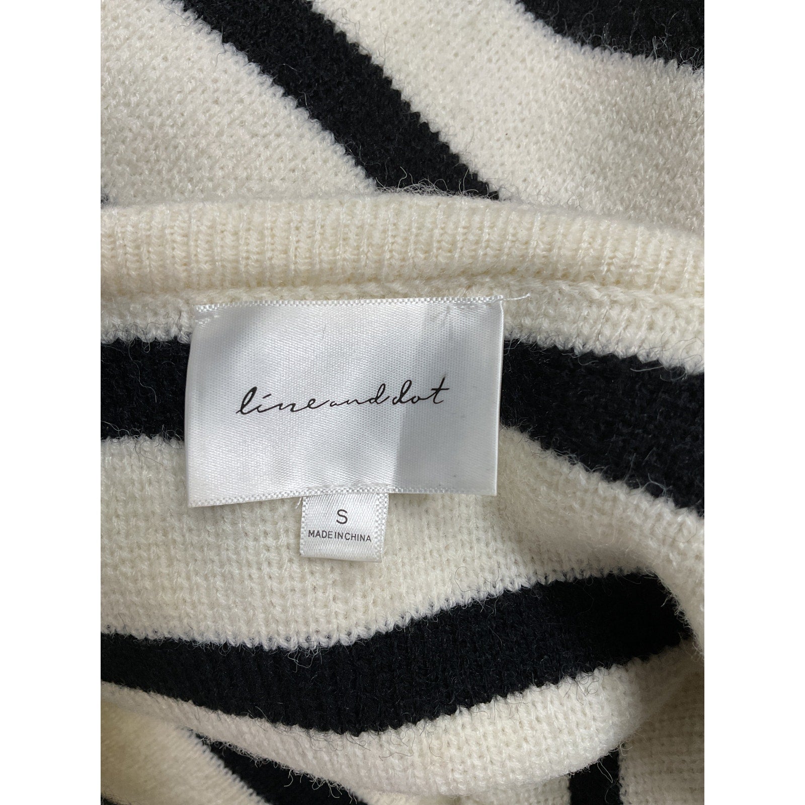 Line & Dot 'Benni' White Stripe Cardigan Size S