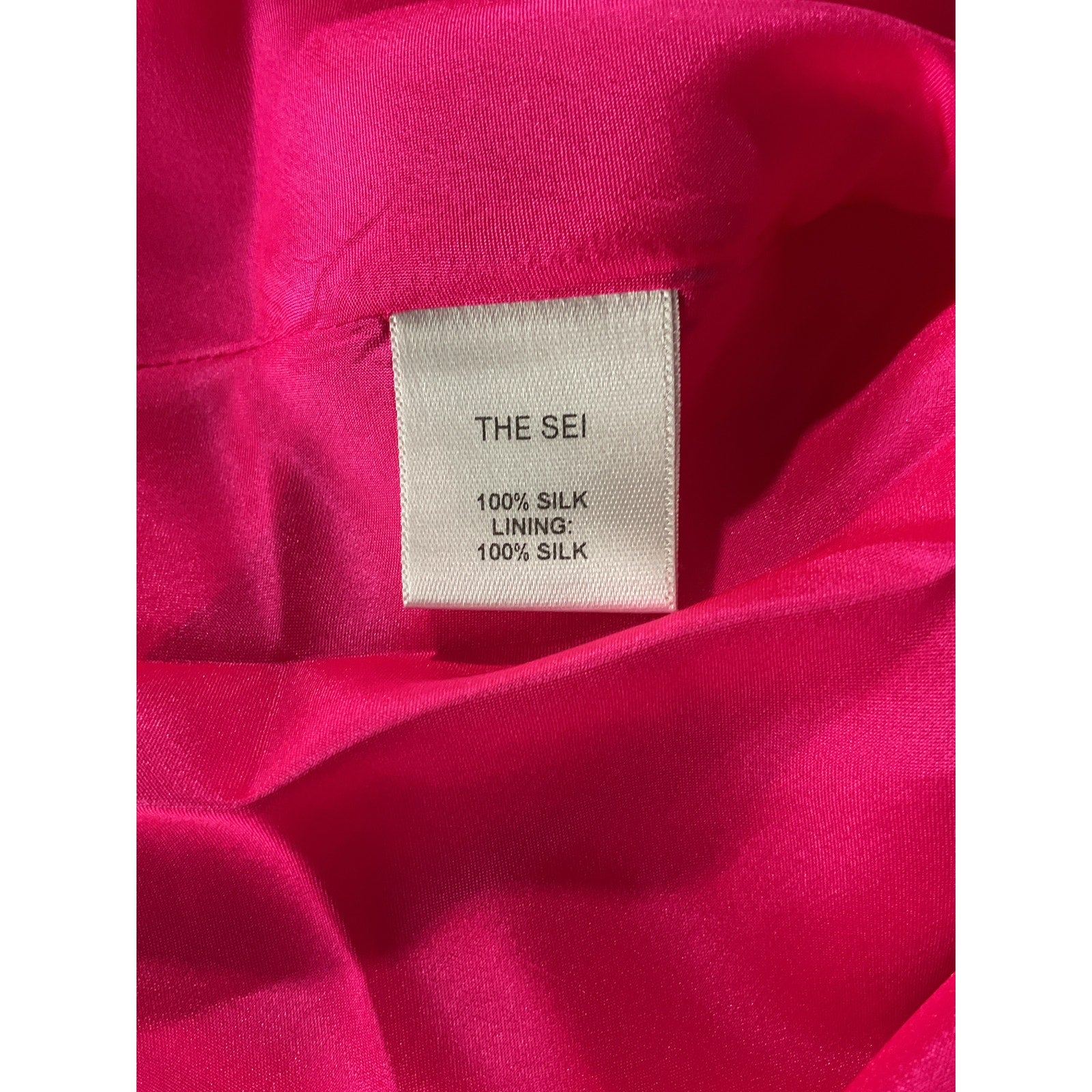 The Sei Pink Silk One Shoulder Cut Out Dress Size 2