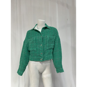 Iro 'Ezro' Green Tween Shacket Shirt Jacket Size 34