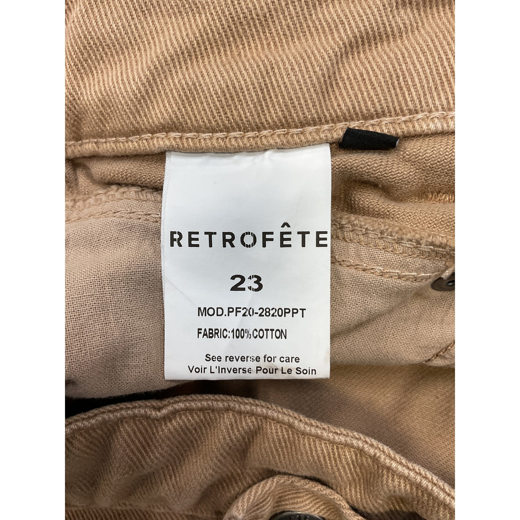 Retrofete X Revolve 'Tessa' Tan Cotton Shorts Size 23