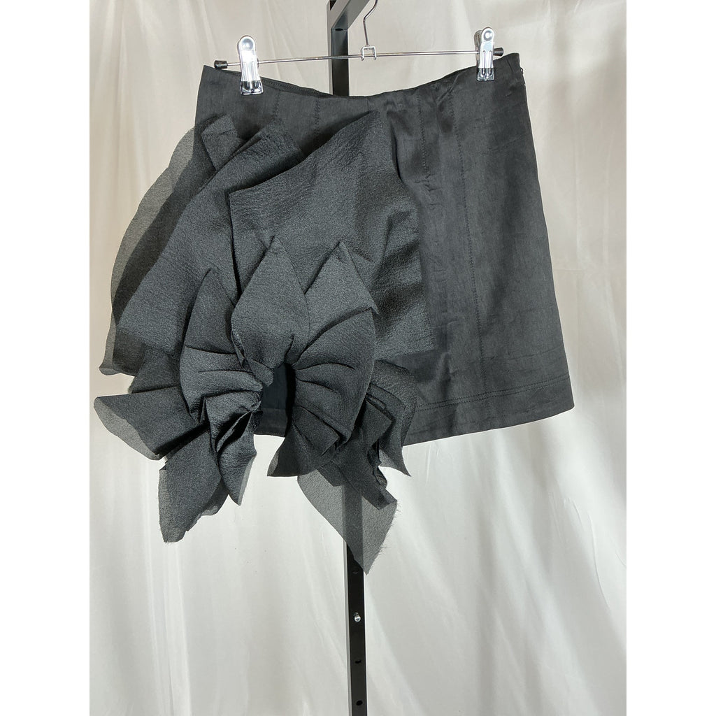 Aje 'Energy' Black Linen Mini Skirt Size 10