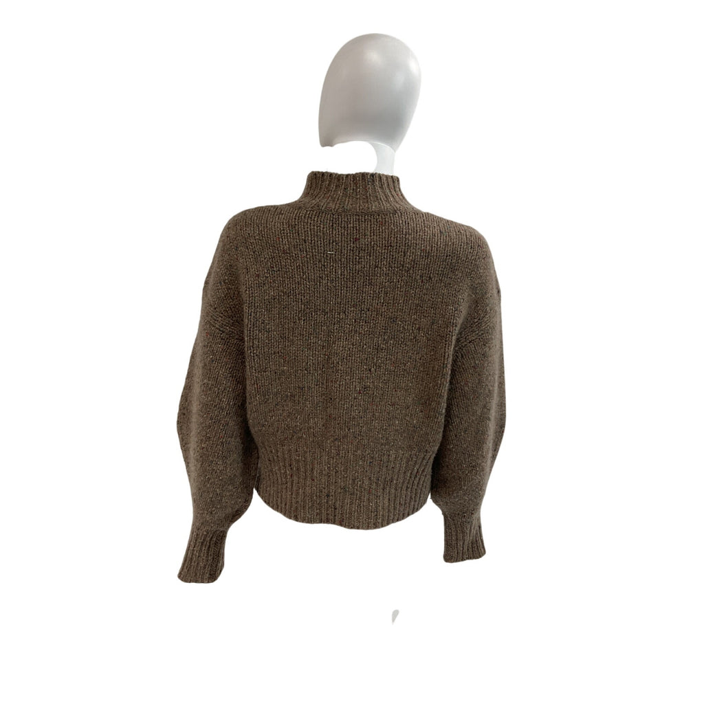 Autumn Cashmere 'Fair Isle' Brown Cashmere Cashmere Turtleneck Sweater Size XS