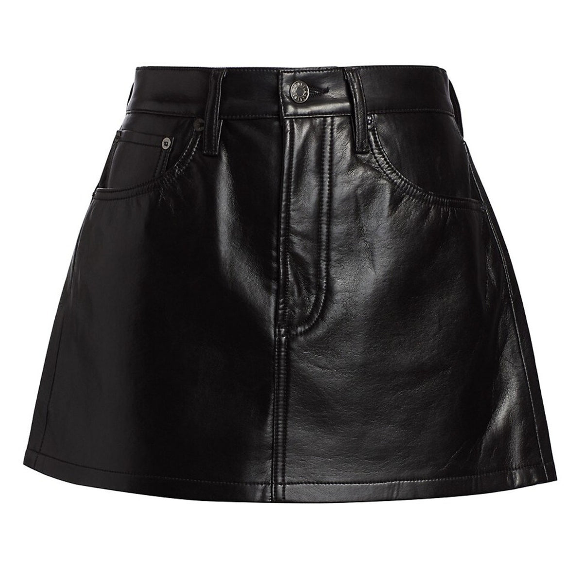 Agolde Sleek Black Liv Mini Skirt Size 29