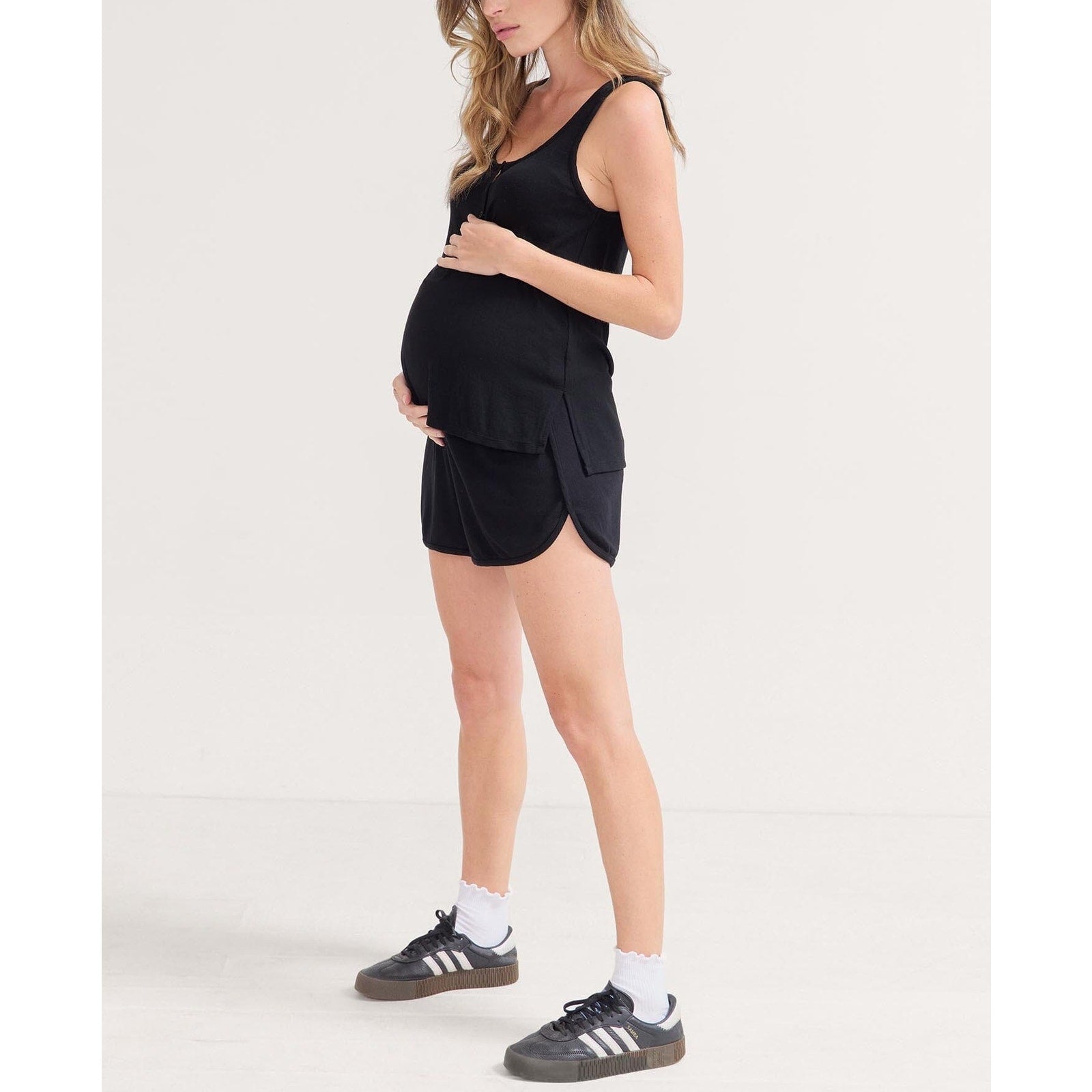 Hatch 'The Softest' Black Rib Nursing Tank Size 1