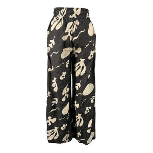 Frame Printed Black Wide Leg Pants Size Small