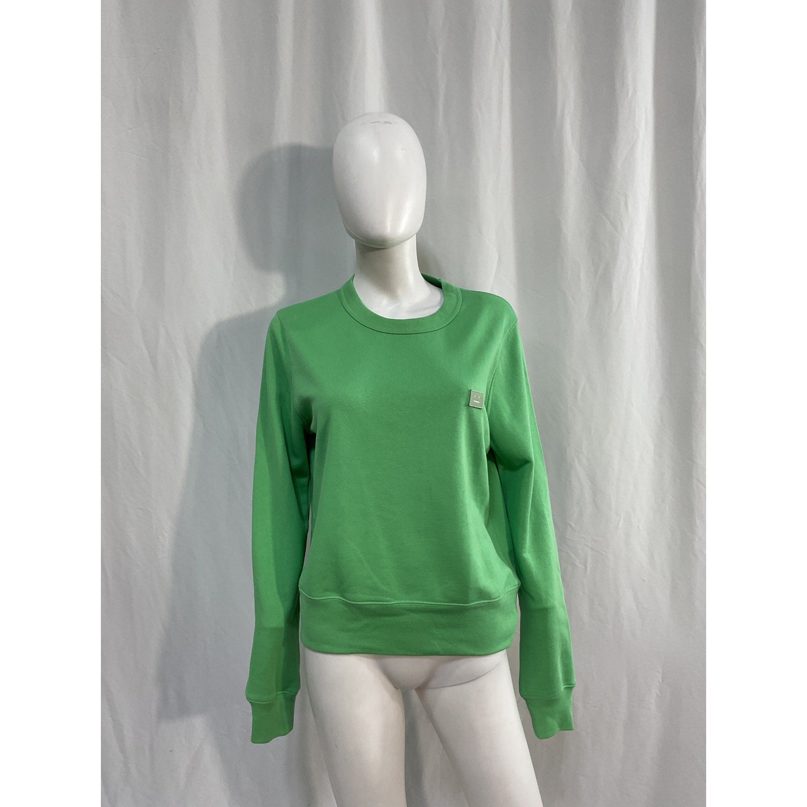 Acne Studios 'Pullover' Green Cotton Sweatshirt Size M