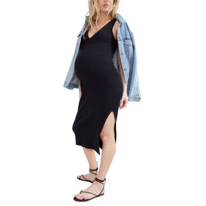 Hatch Ribbed Black Elma Dress Size 3