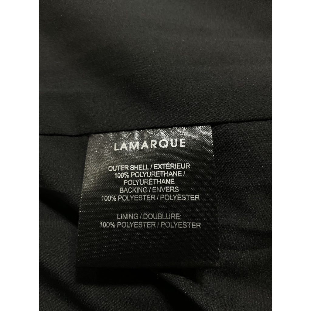Lamarque 'Galia' Black Faux Leather Oversized Blazer Size XS