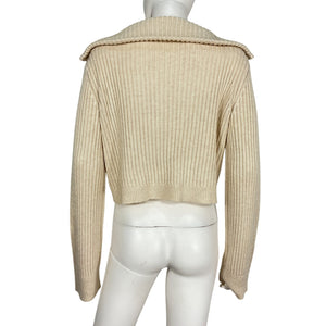 Tularosa Ribbed Beige Lovelle Sweater Size S