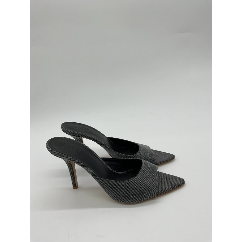 Gia Borghini X 'Pernille Teisbaek' Blue Denim Pointed Mule Size 8.5