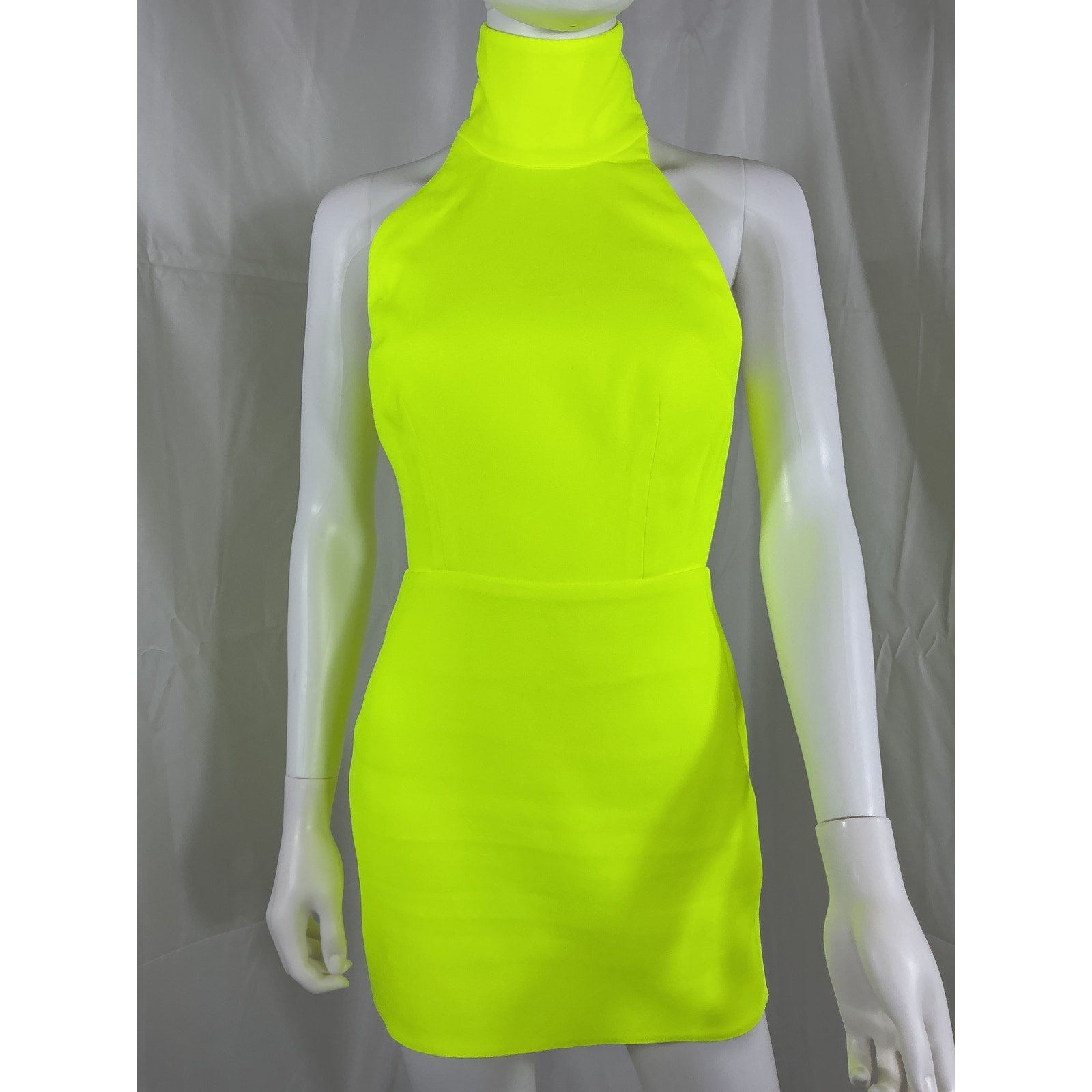 Alex Perry 'Colton' Turtleneck Green Mini Dress Size 4